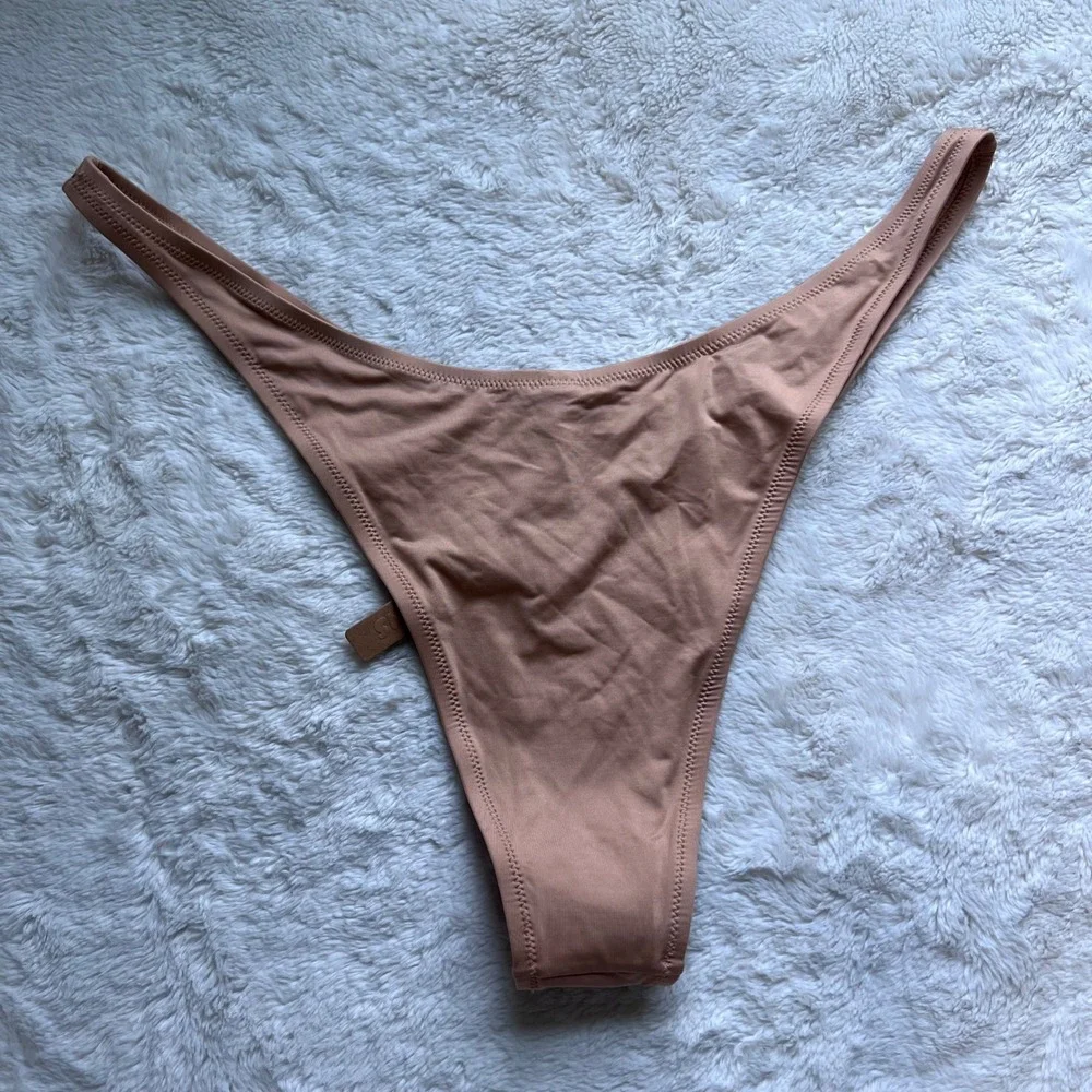 SKIMS Swim Dipped Front Bottom Ochre Tan Bikini SW-TAN-0147 Women Size 4X NEW